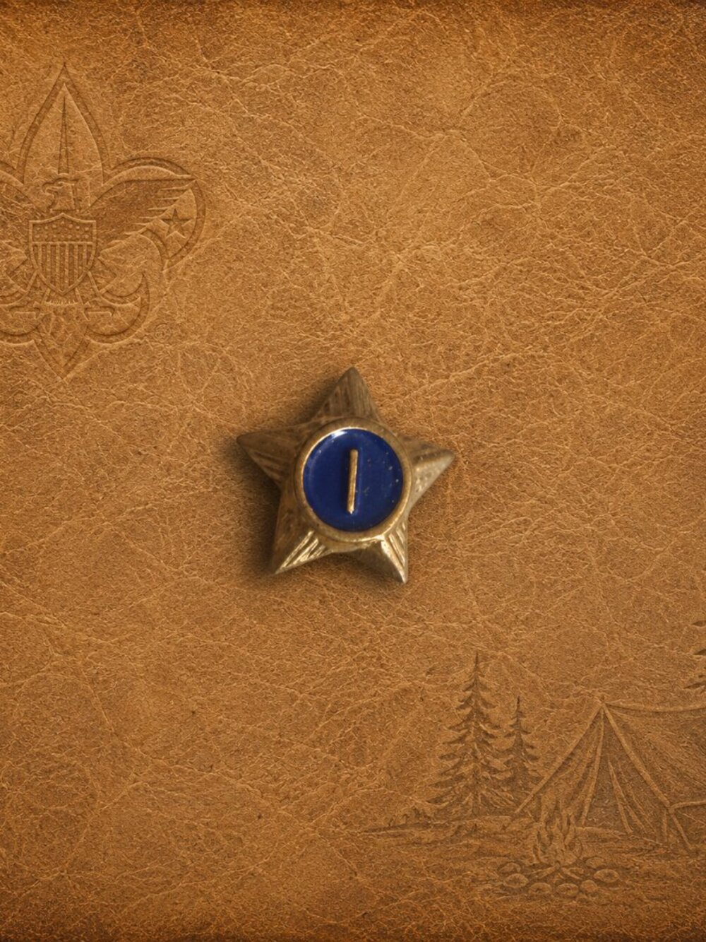 BSA One Year Star Gold Vintage Antique Lapel Uniform Pin - Boy Scouts Of America